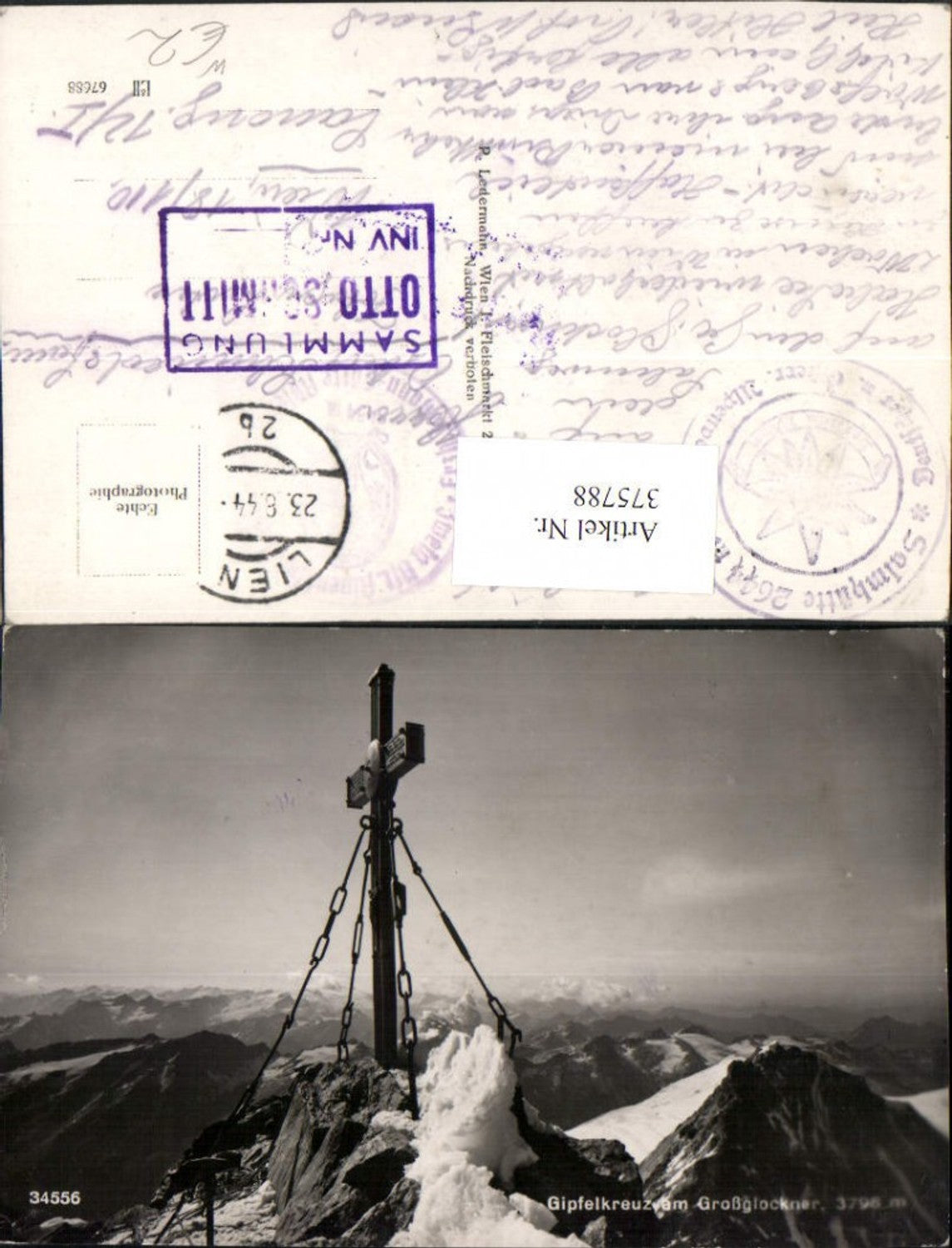 375788,Gipfelkreuz Kreuz am Großglockner b. Heiligenblut Bergkulisse