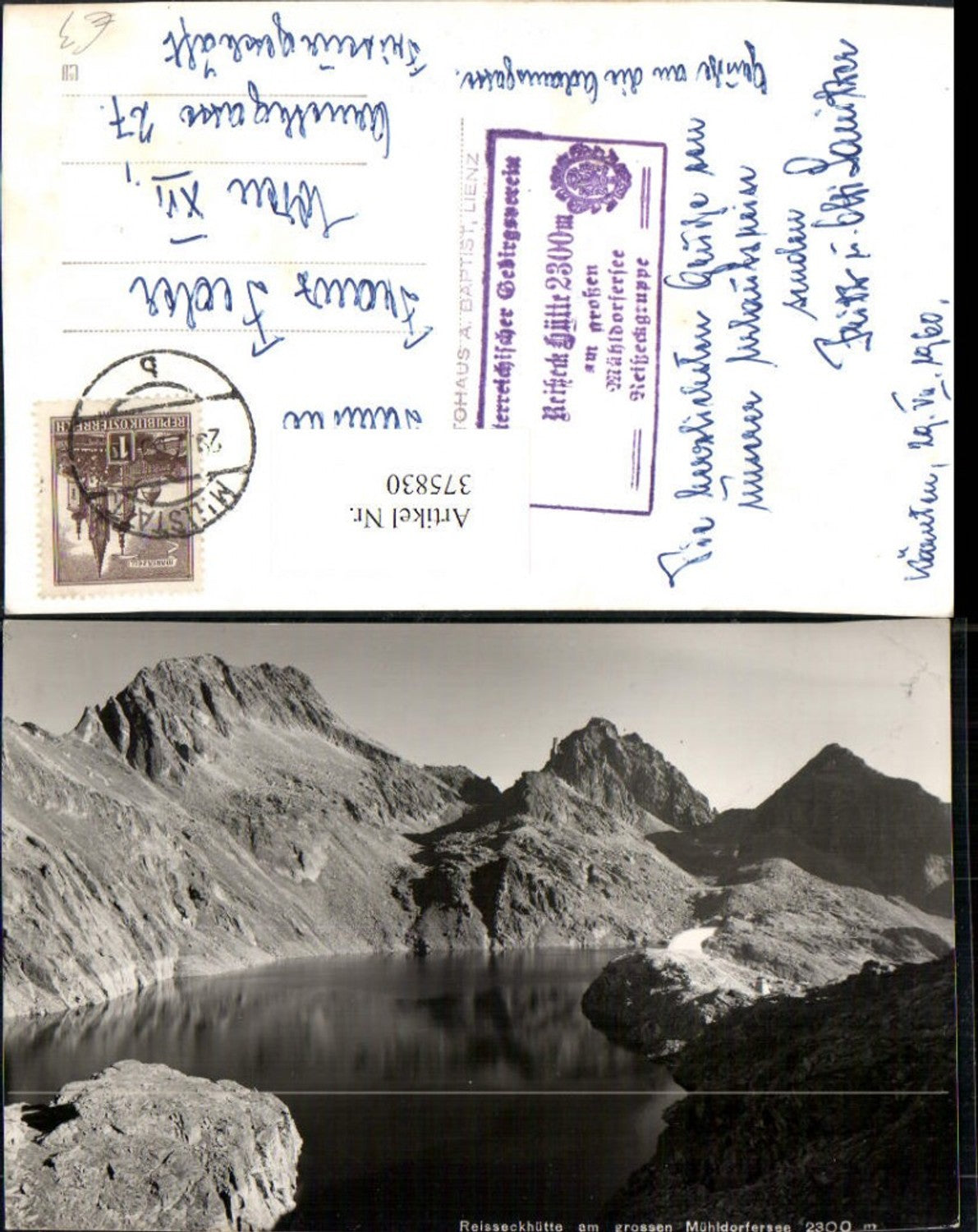 375830,Riesseckhütte Berghütte am Großen Mühldorfersee See b. Mühldorf Bergkulisse