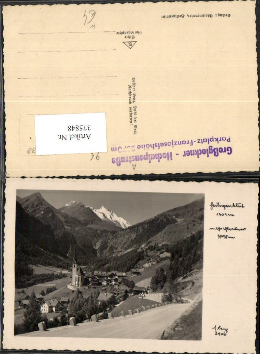 375848,Heiligenblut Totale m. Großglockner Bergkulisse