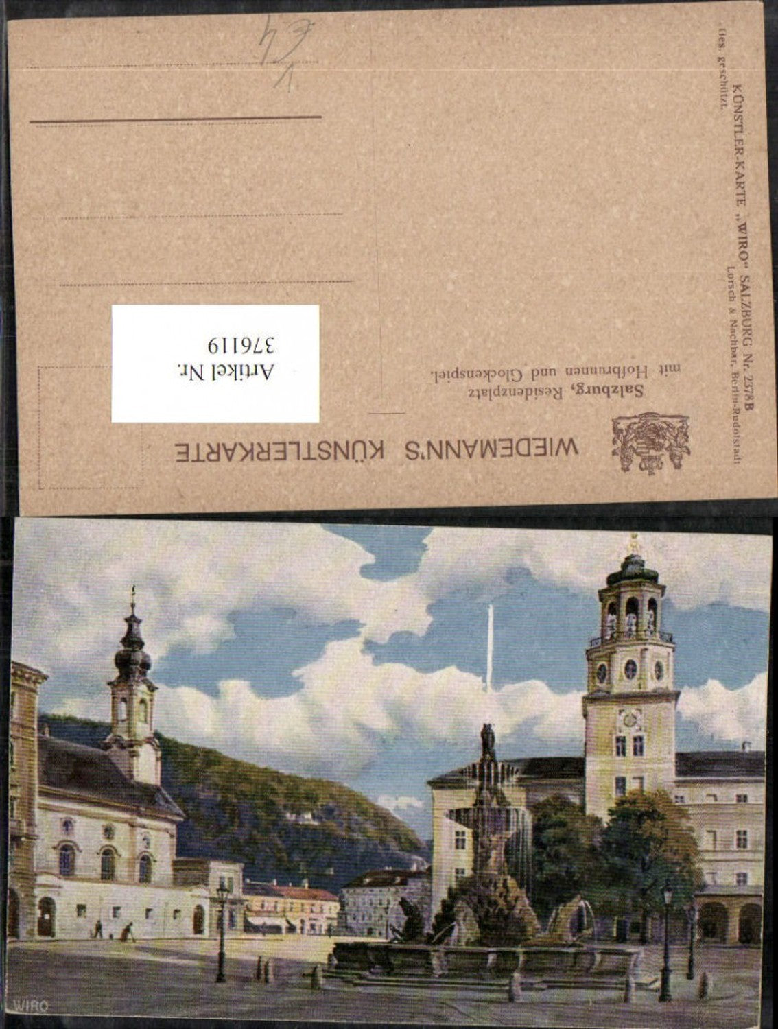 376119,Wiro AK 2378 B Salzburg Brunnen Kirche Glockenspiel