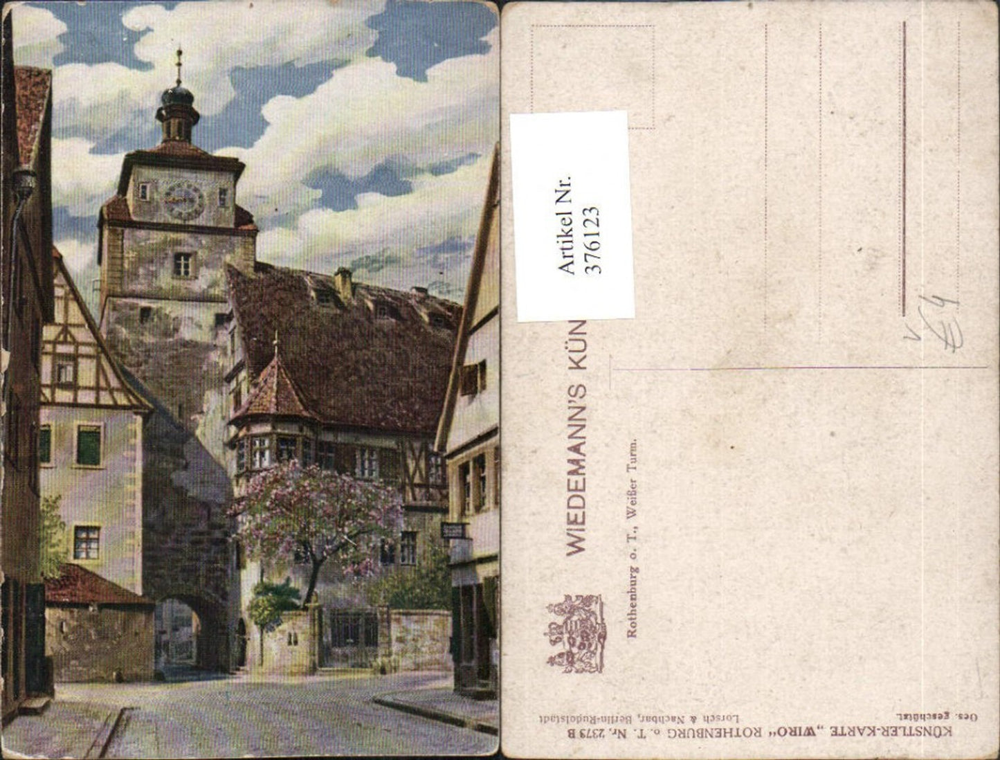 376123,Wiro AK 2373 B Rothenburg ob d. Tauber Tor Turm Straßenansicht