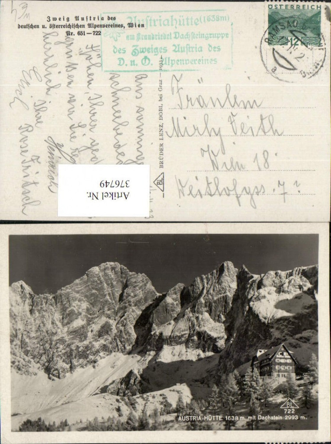 Alte Ansichtskarte – Old Postcard