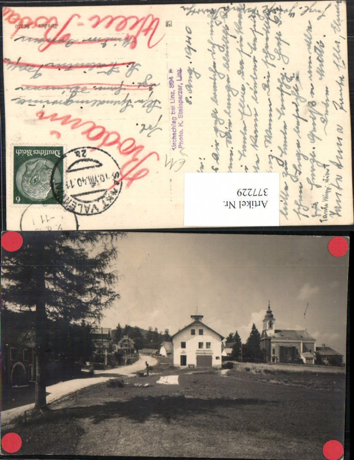 377229,Foto AK Kirchschlag b. Linz Teilansicht Kirche