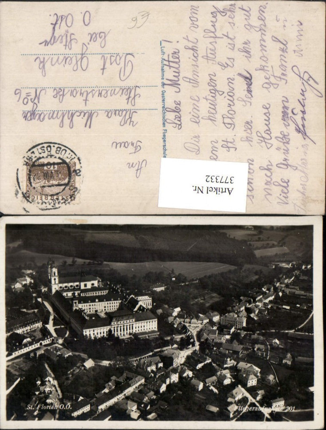 377332,St. Florian Totale m. Stift Fliegeraufnahme