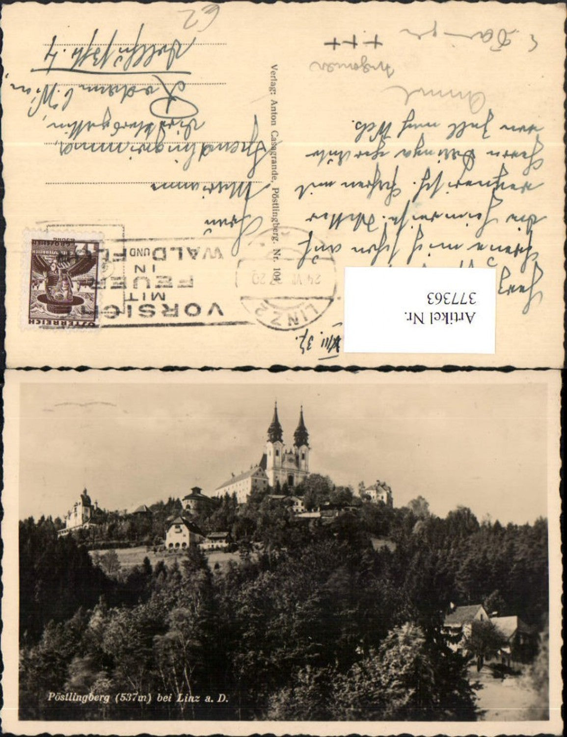 377363,Linz an d. Donau Pöstlingberg Kirche