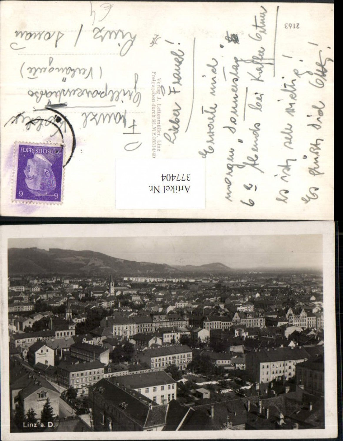 377404,Linz an d. Donau Teilansicht