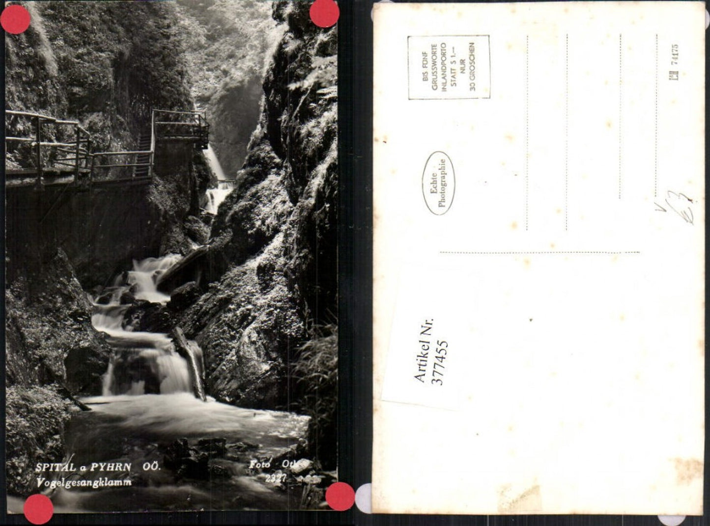 377455,Spital am Pyhrn Vogelgesangklamm Klamm Wasserfall pub Foto Oth 2327