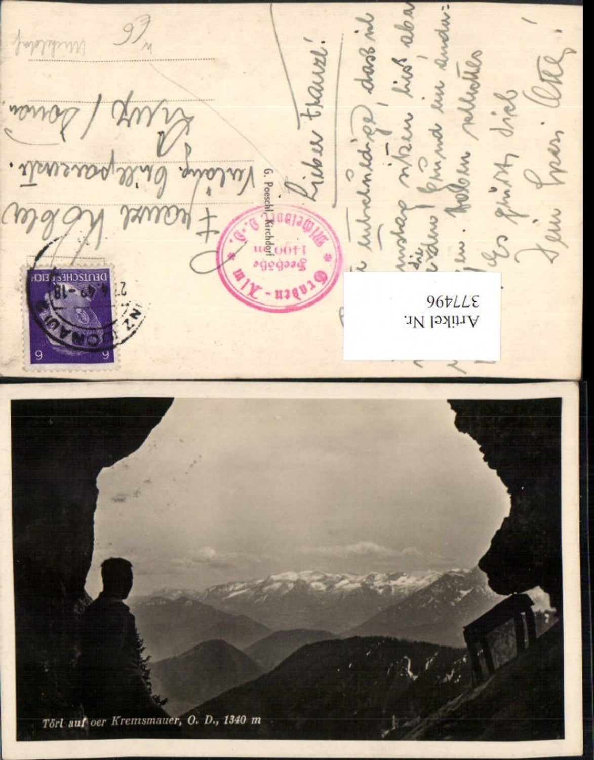 377496,Törl auf der Kremsmauer b. Micheldorf Bergkulisse