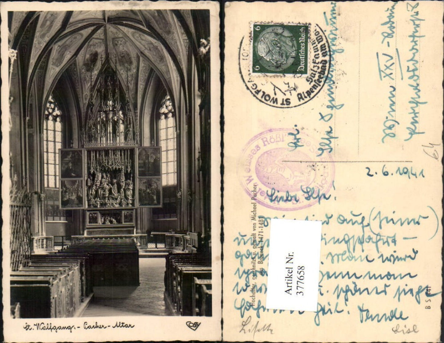377658,St. Wolfgang Kirche Innenansicht Pacher-Altar pub Cosy