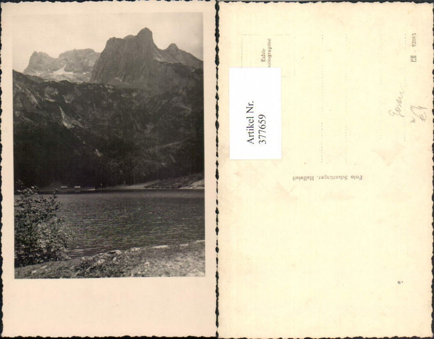377659,Foto AK Gosau See Bergkulisse