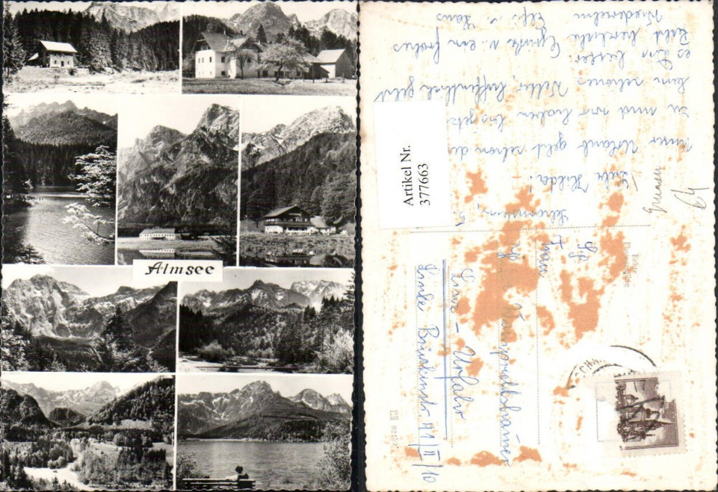 377663,Almsee See b. Grünau Bergkulissen Mehrbildkarte
