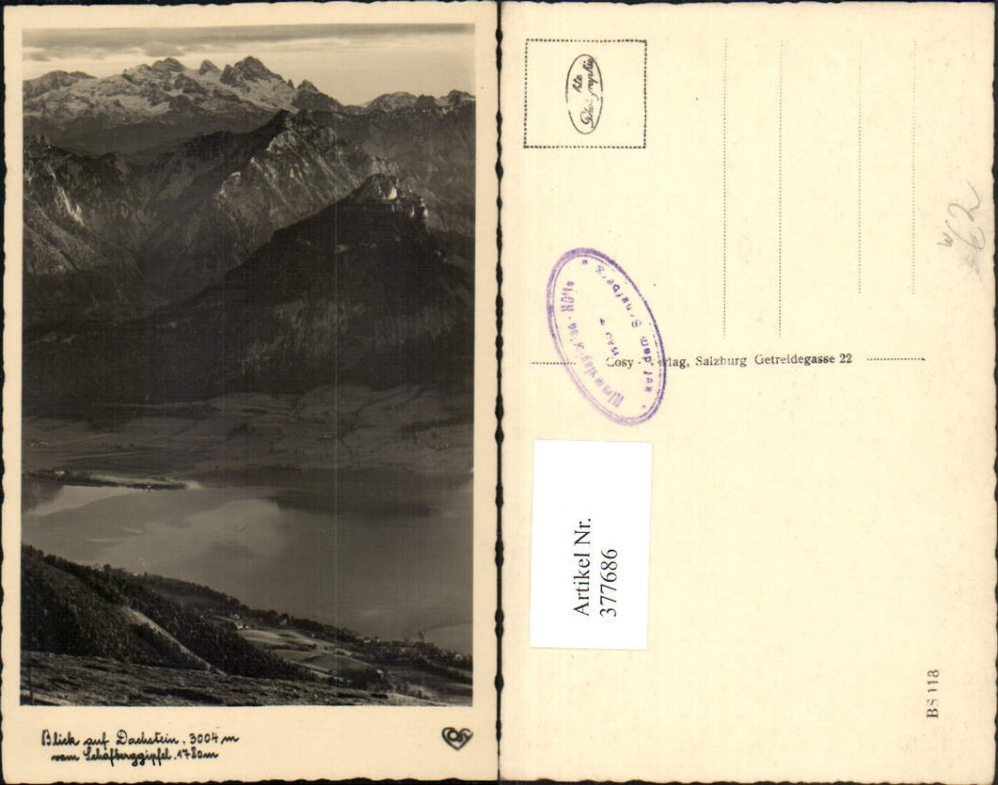 377686,Blick auf Dachstein vom Schafberggipfel b. St. Wolfgang Bergkulisse pub Cosy