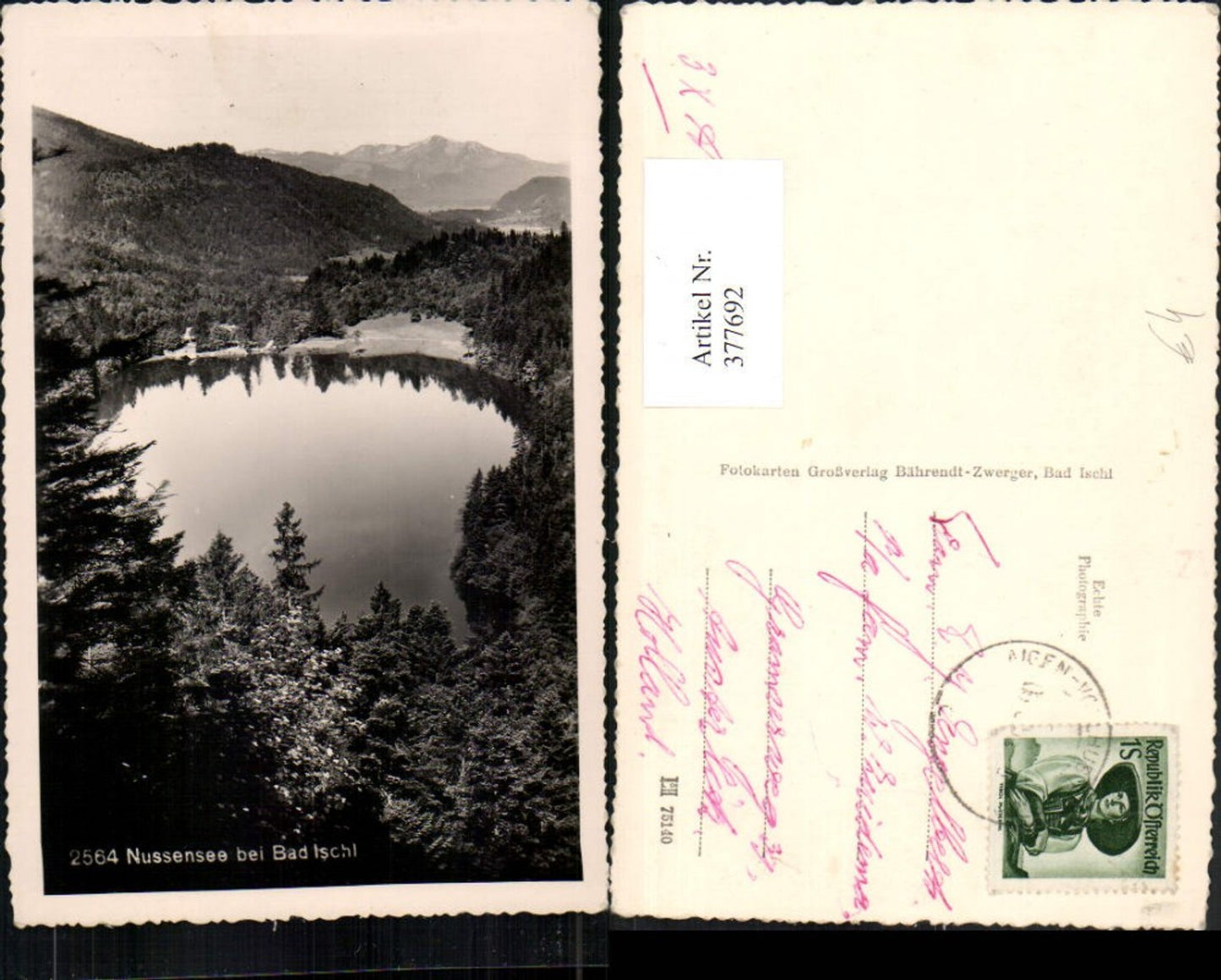 377692,Nussensee See b. Bad Ischl Bergkulisse