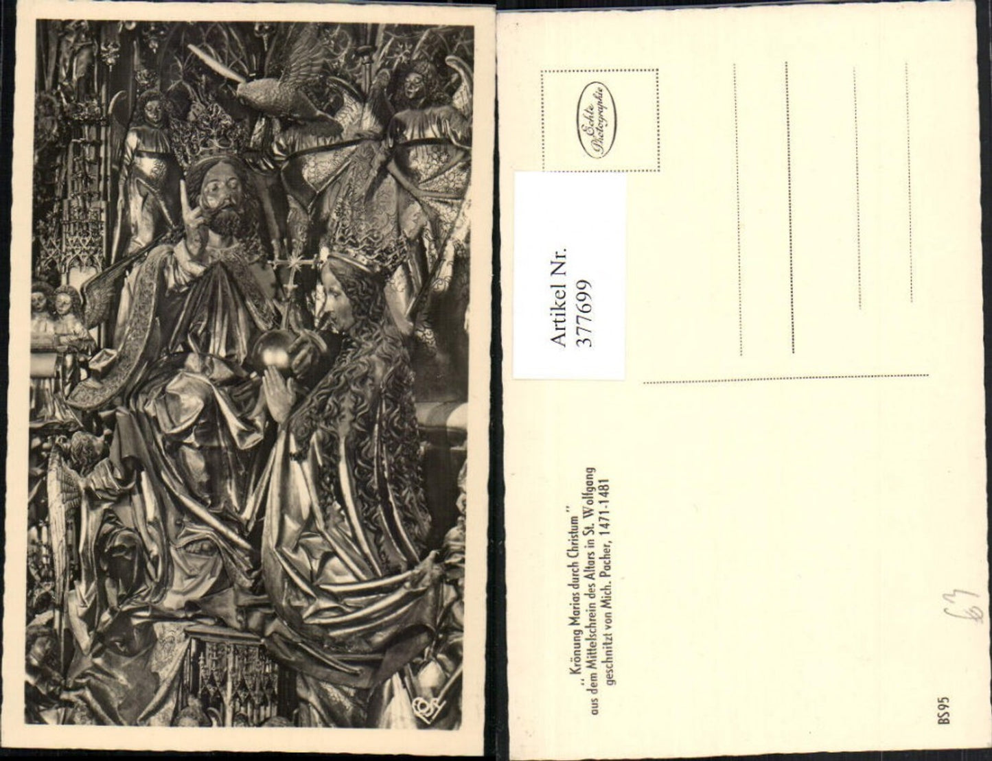377699,St. Wolfgang Altar Mittelschrein Krönung Marias durch Christum Statue pub Cosy