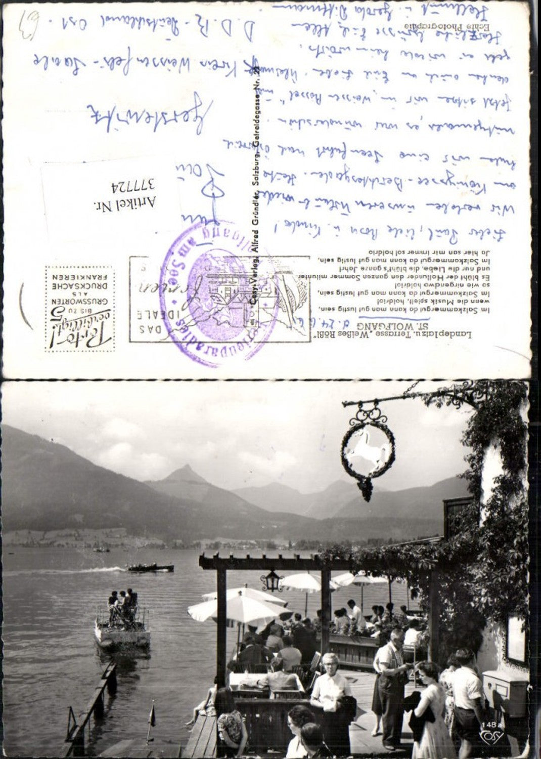 377724,St. Wolfgang Landeplatz u. Terrasse vom Weißes Rössel pub Cosy 148a