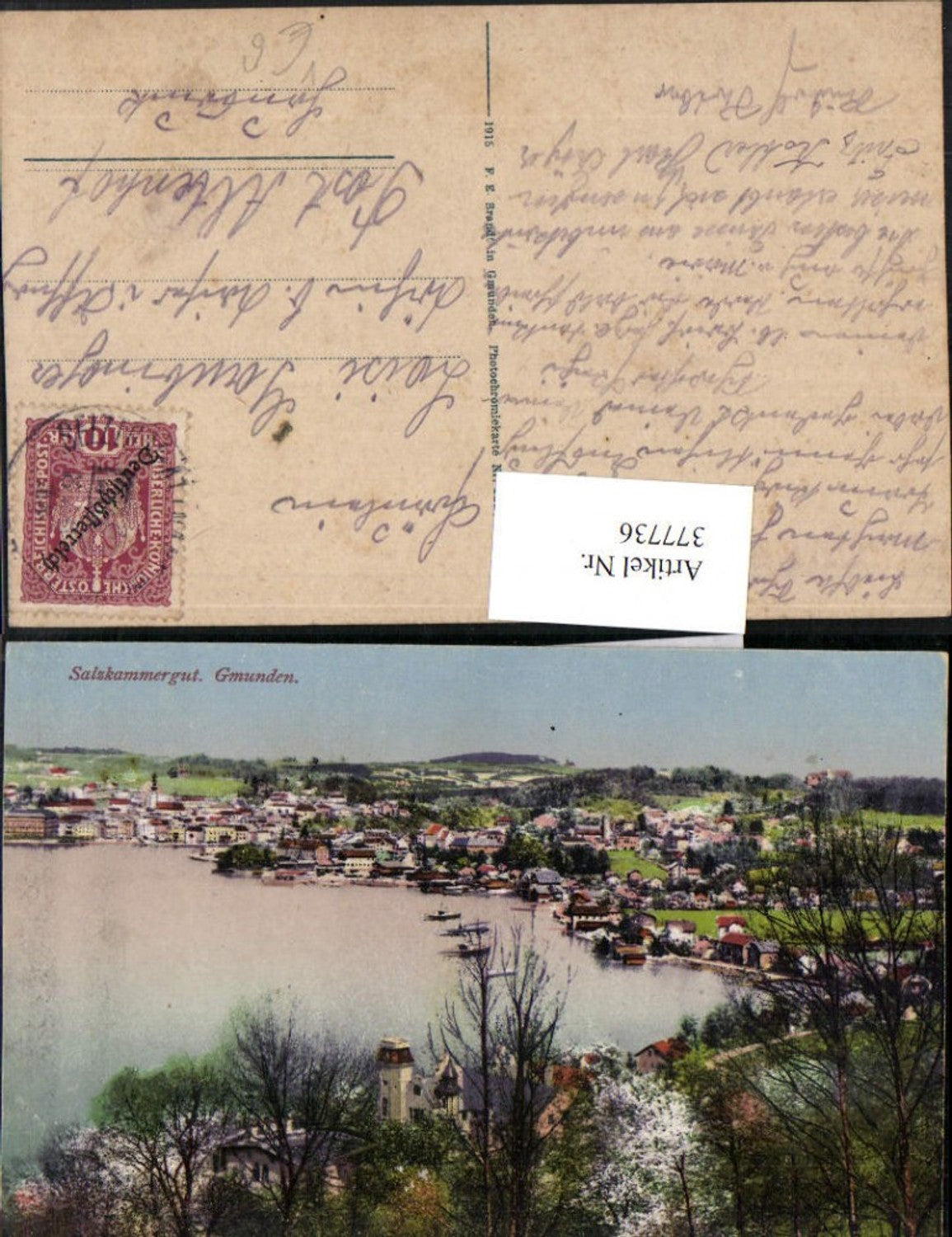 377736,Gmunden Totale pub F. E. Brandt 1346