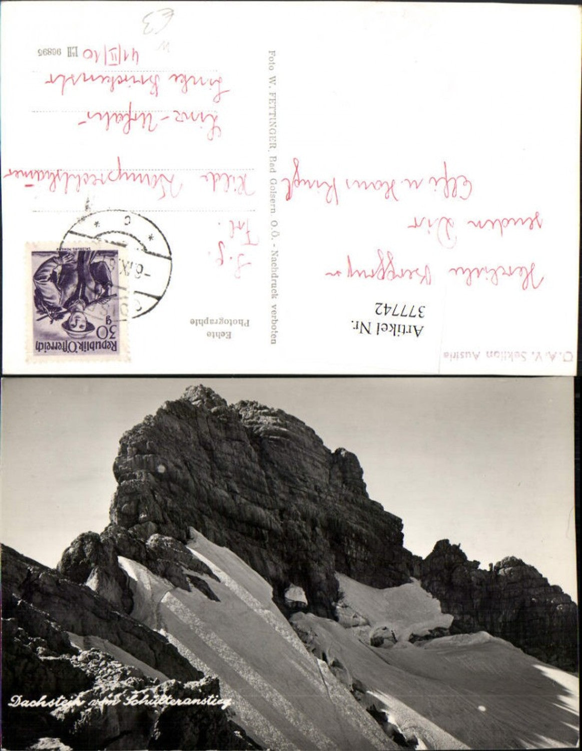 377742,Dachstein vom Schulteranstieg b. Obertraun