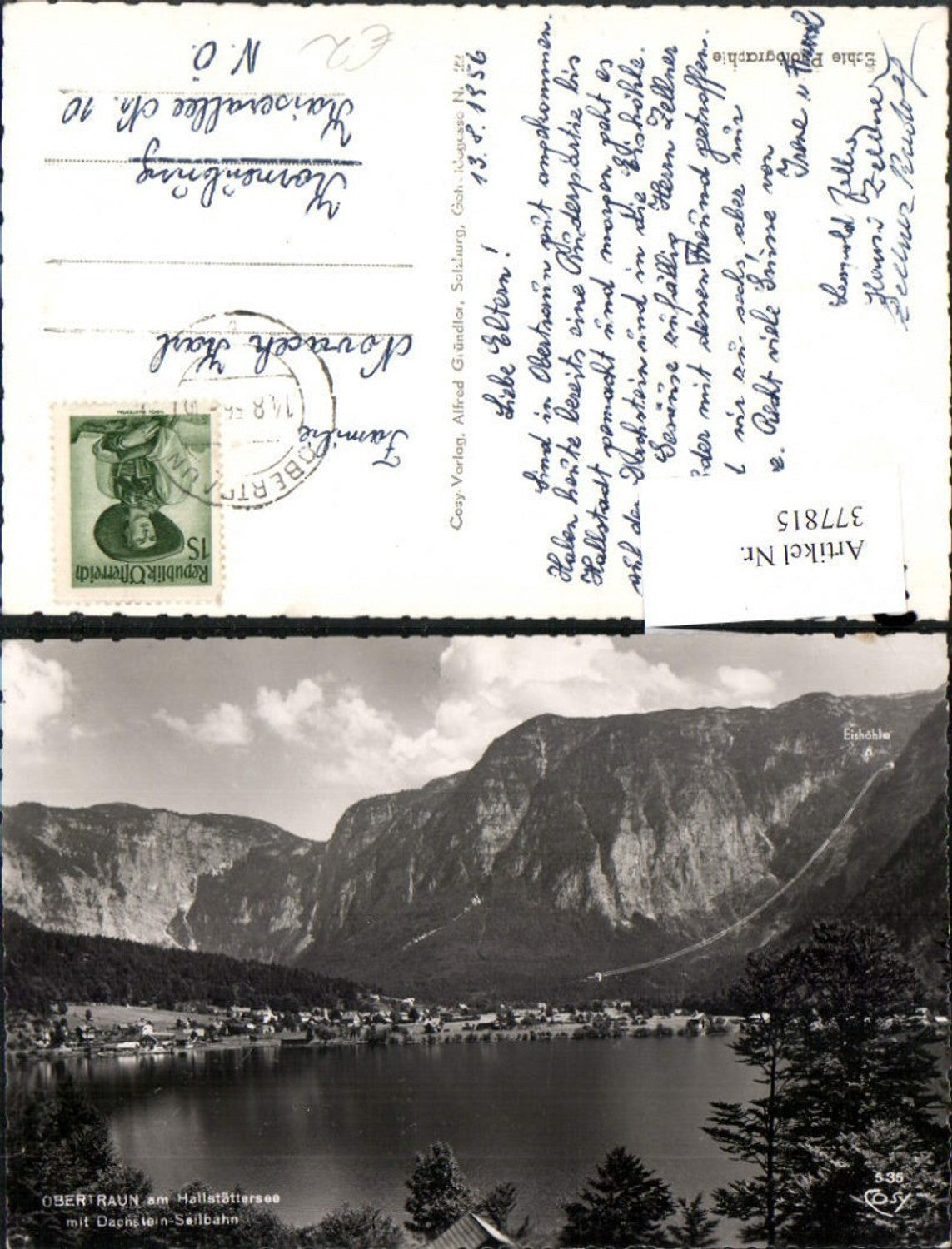 377815,Obertraun am Hallstättersee Totale m. Dachstein Seilbahn Bergkulisse pub Cosy 535