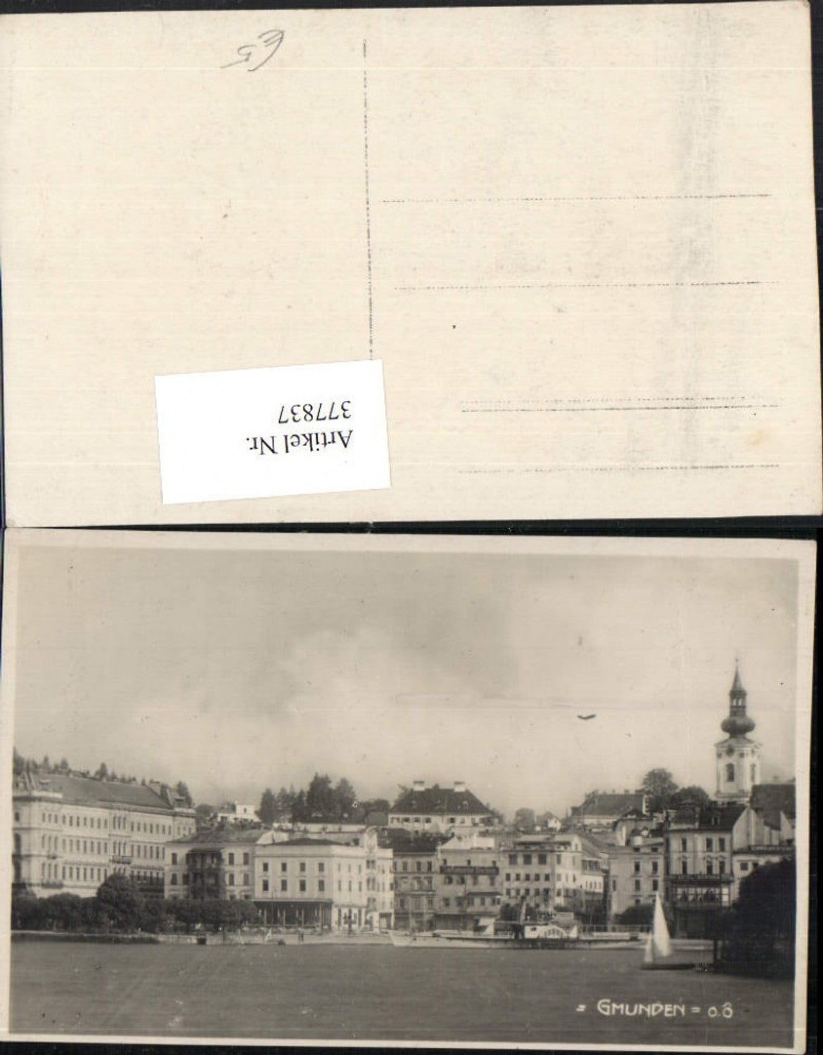 377837,Foto AK Gmunden Teilansicht