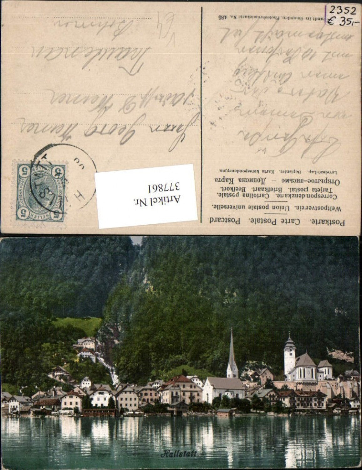 377861,Hallstatt Teilansicht Kirchen pub F. E. Brandt 485
