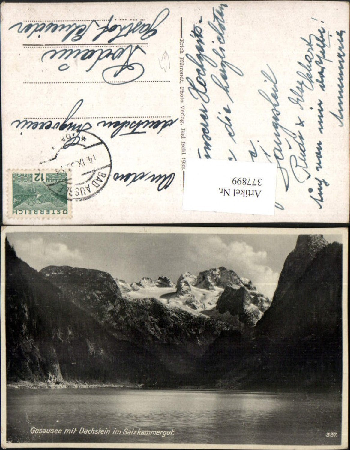 377899,Gosausee See b. Gosau m. Dachstein Bergkulisse
