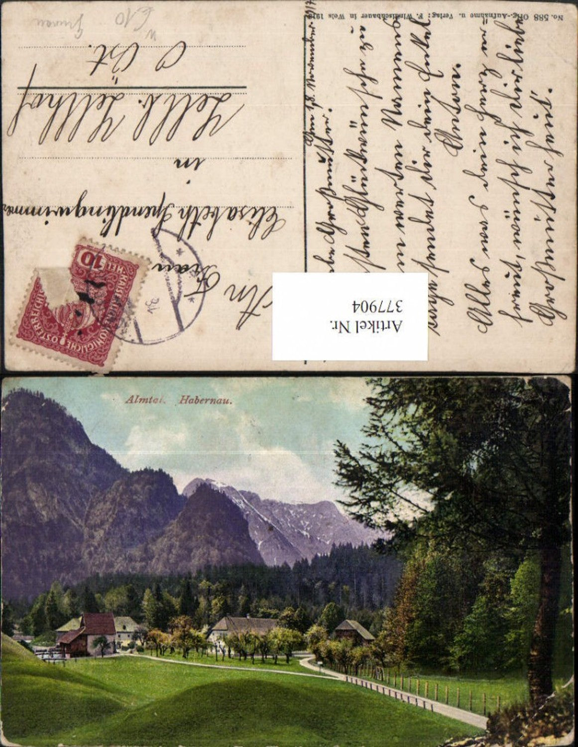 377904,Habernau im Almtal b. Grünau Bergkulisse
