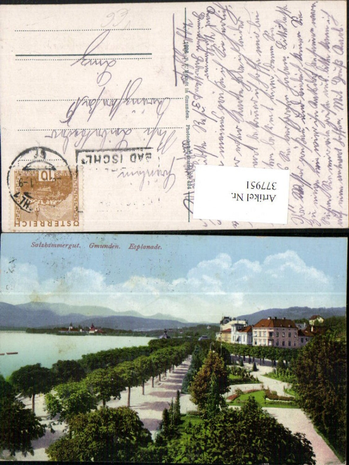 377951,Gmunden Esplanade pub F. E. Brandt 424