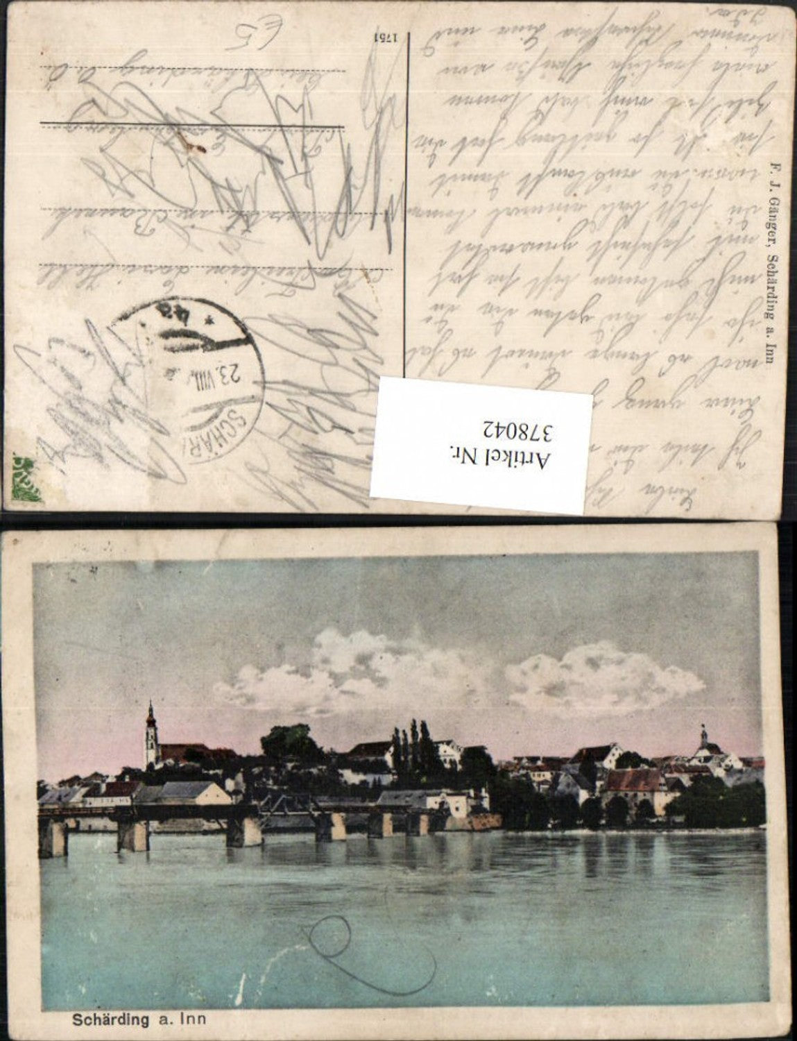 378042,Schärding am Inn Teilansicht Brücke