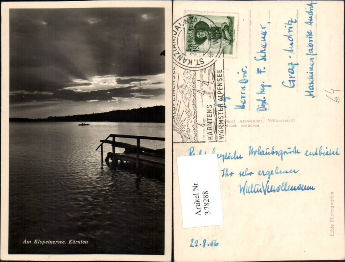 378288,Am Klopeinersee See b. St. Kanzian Stimmungsbild