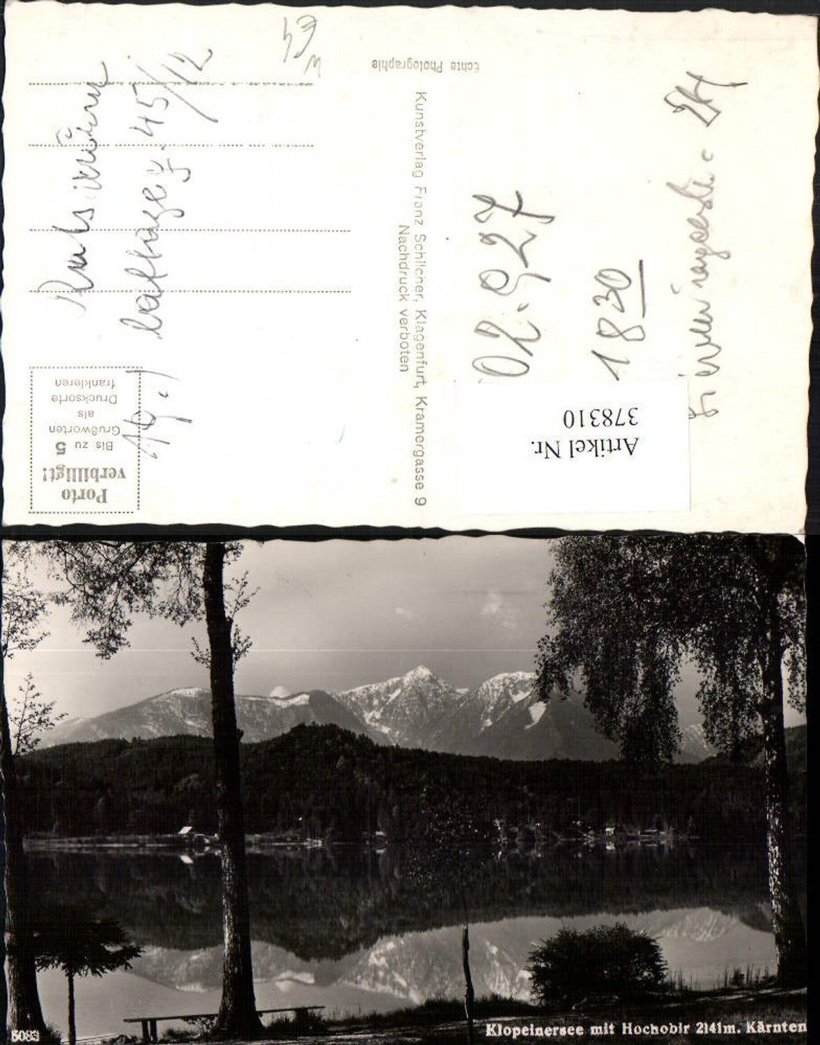 378310,Klopeinersee See b. St. Kanzian m. Hochobir Bergkulisse