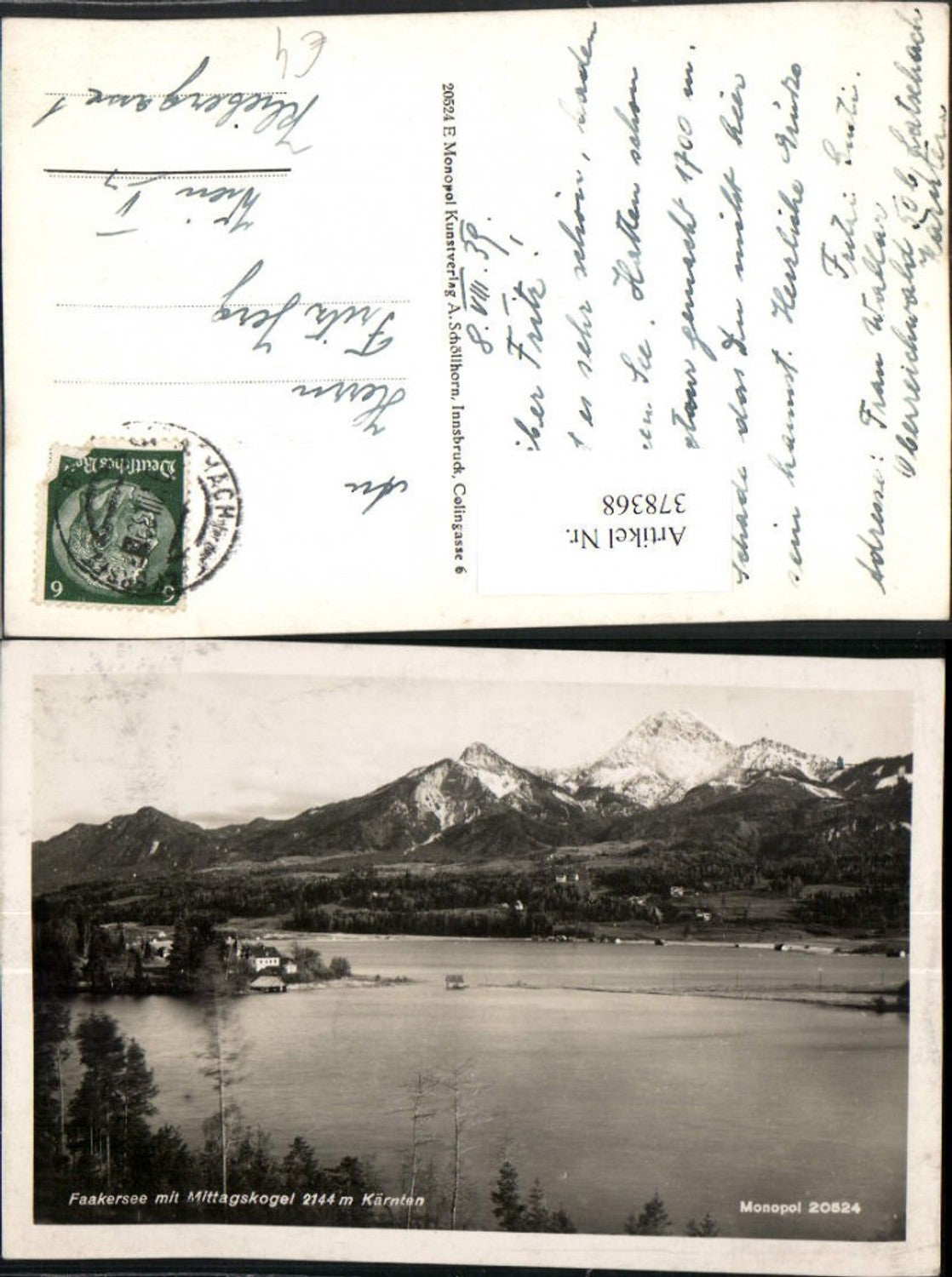 378368,Faakersee See b. Faak m. Mittagskogel Bergkulisse