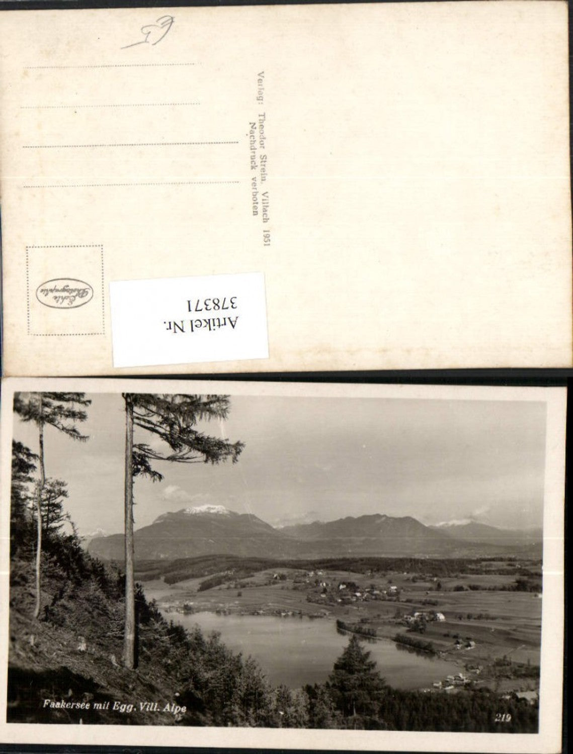 378371,Faakersee See b. Faak m. Egg Villacher Alpe Bergkulisse