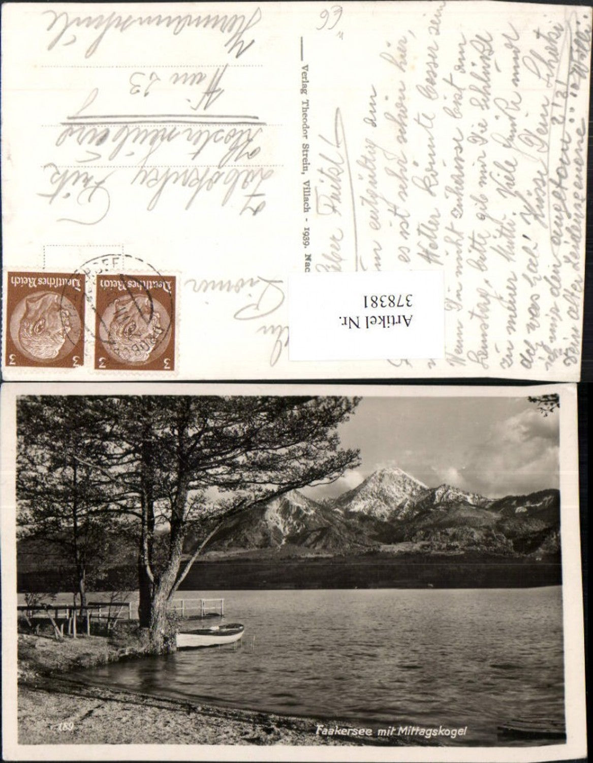 378381,Faakersee See b. Faak m. Mittagskogel Bergkulisse
