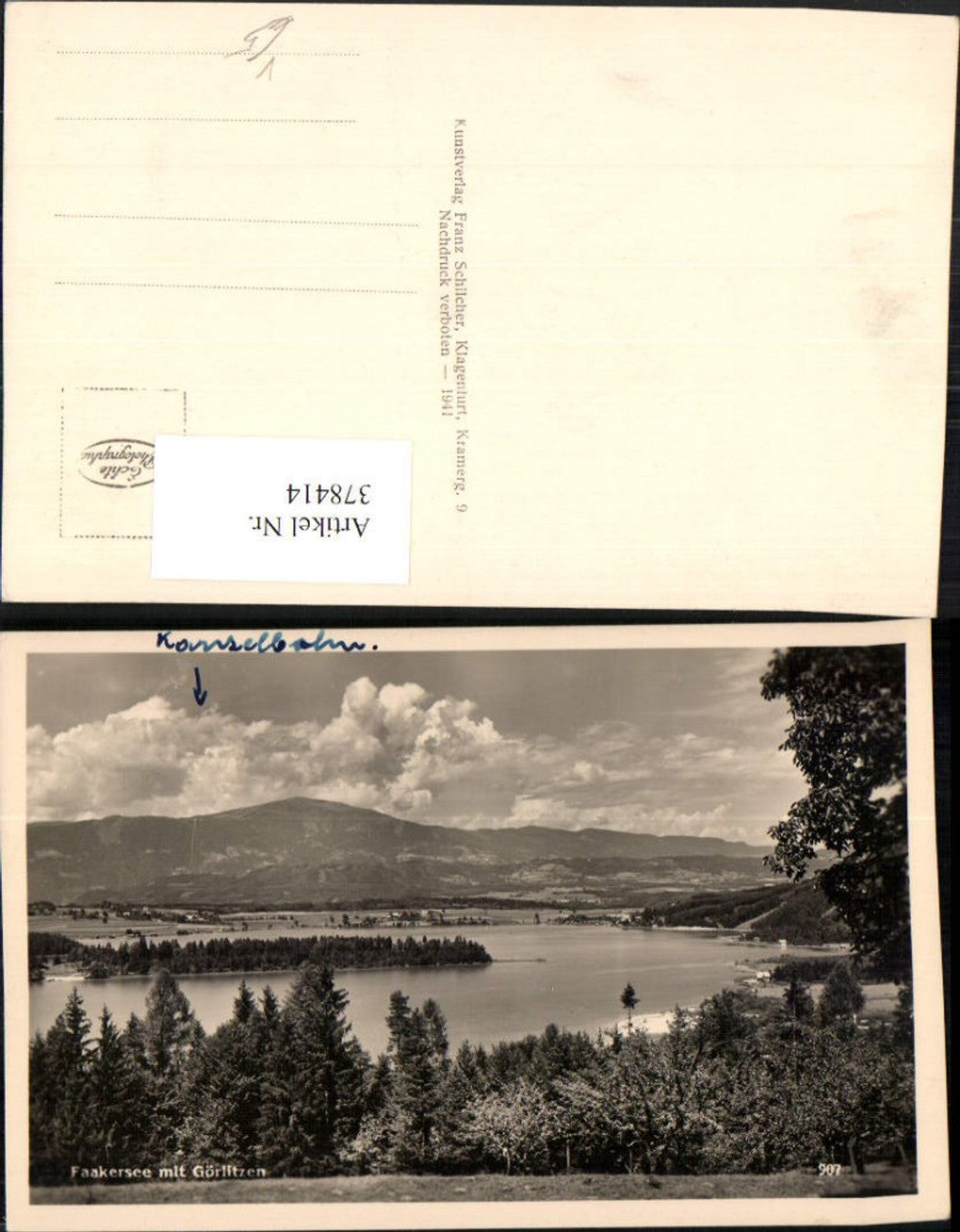 378414,Faakersee See b. Faak m. Görlitzen Gerlitzen Bergkulisse pub Franz Schilcher 907