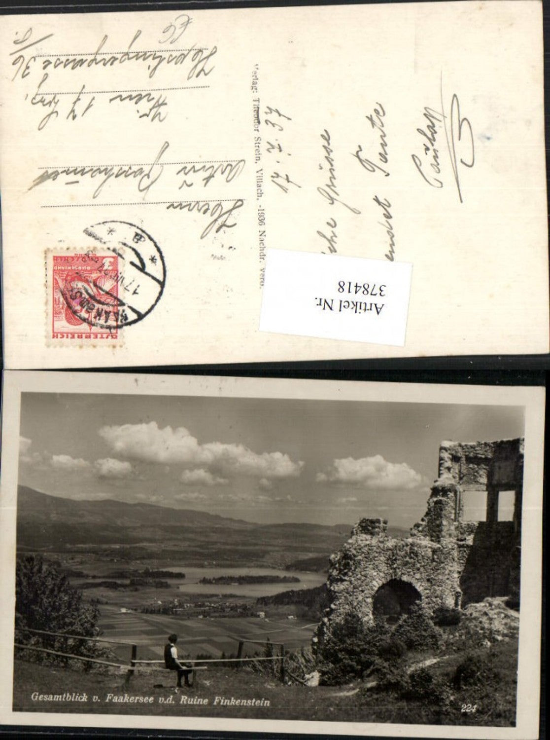 378418,Faakersee See b. Faak von d. Ruine Finkenstein
