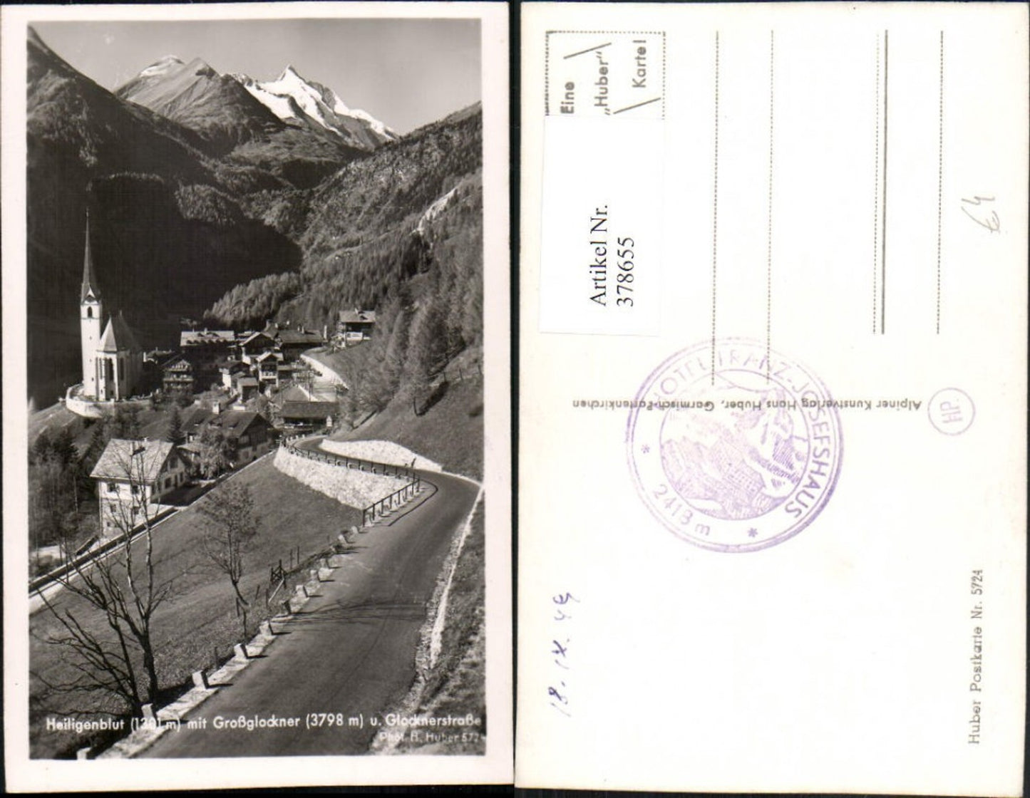 378655,Heiligenblut Totale m. Großglockner Bergkulisse