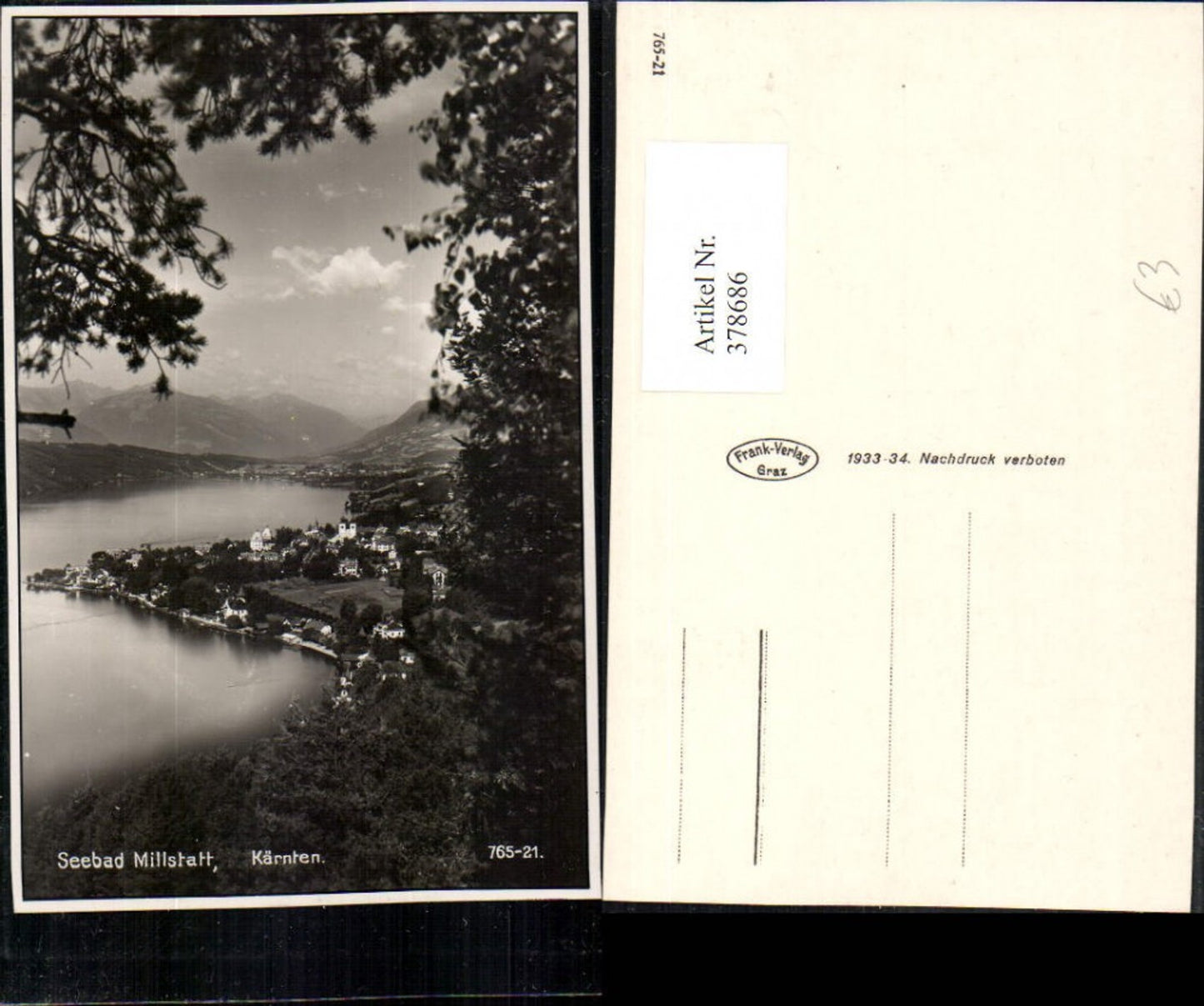 378686,Millstatt am See Totale Bergkulisse