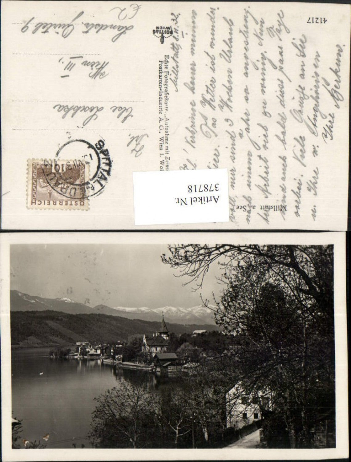 378718,Millstatt am See Teilansicht Bergkulisse