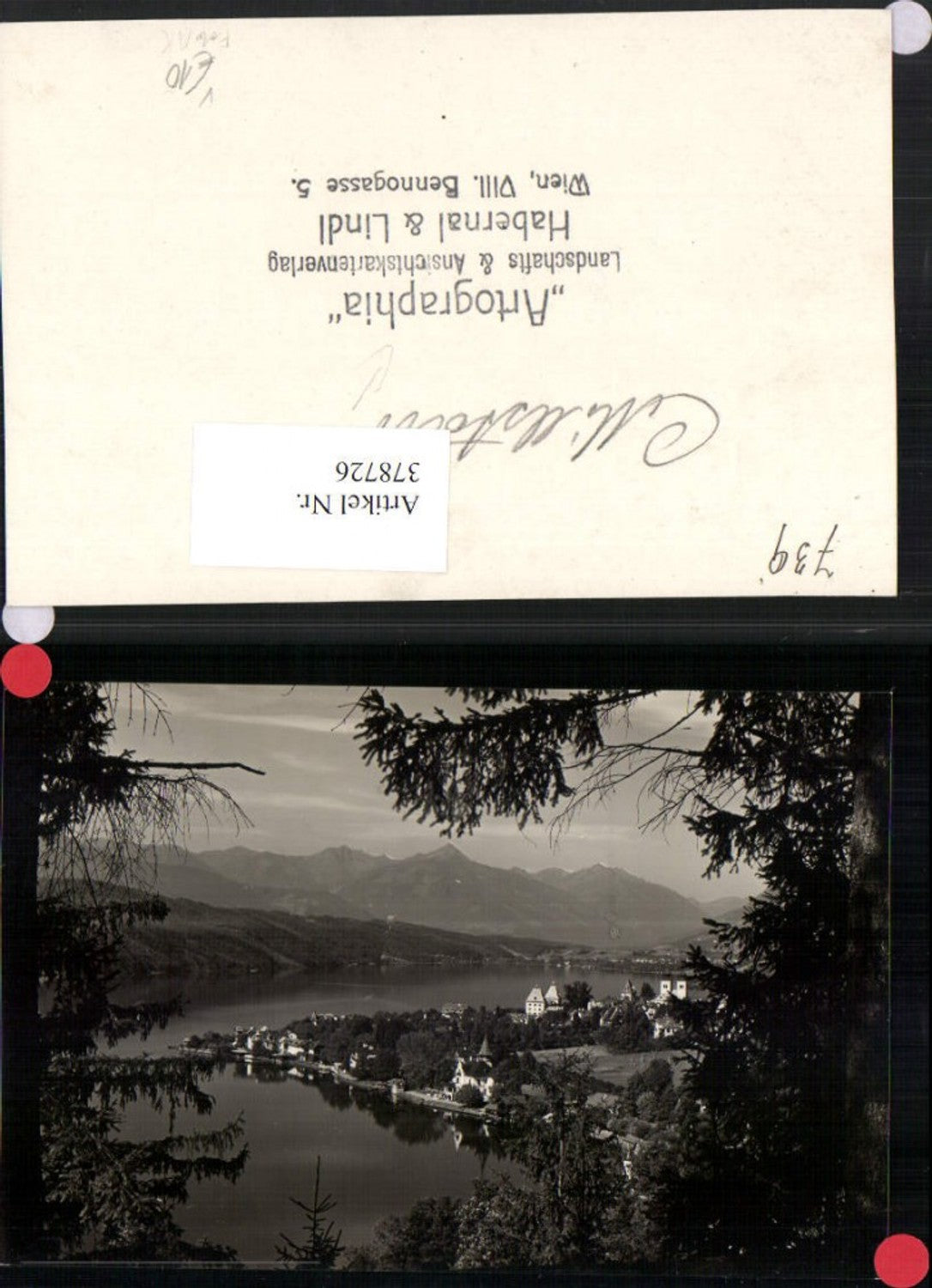 378726,Foto AK Millstatt am See Totale Bergkulisse pub Artographia Habernal & Lindl