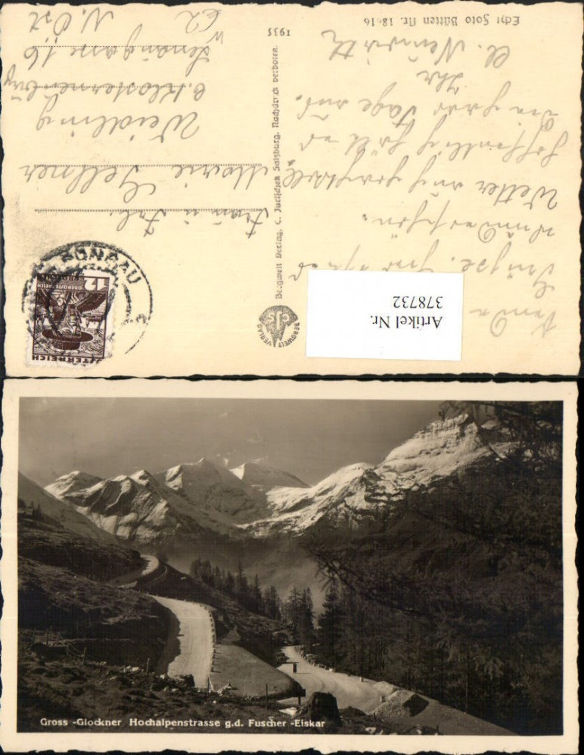 378732,Großglockner Hochalpenstraße b. Heiligenblut Fuscher-Eiskar Bergkulisse