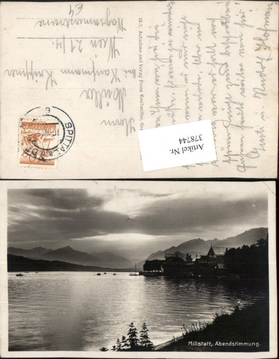 378744,Millstatt am See Abendstimmung Bergkulisse