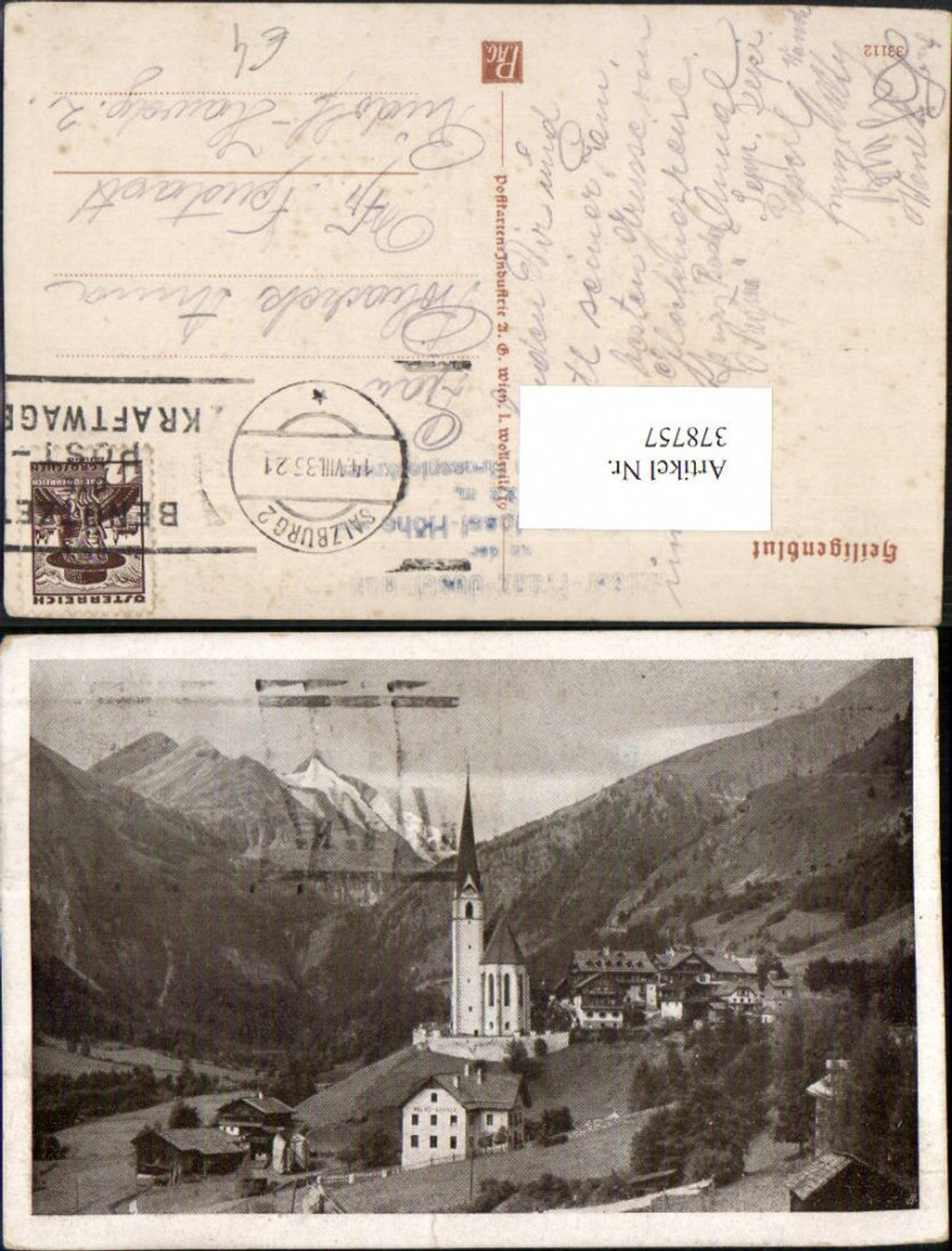 378757,Heiligenblut Totale Bergkulisse