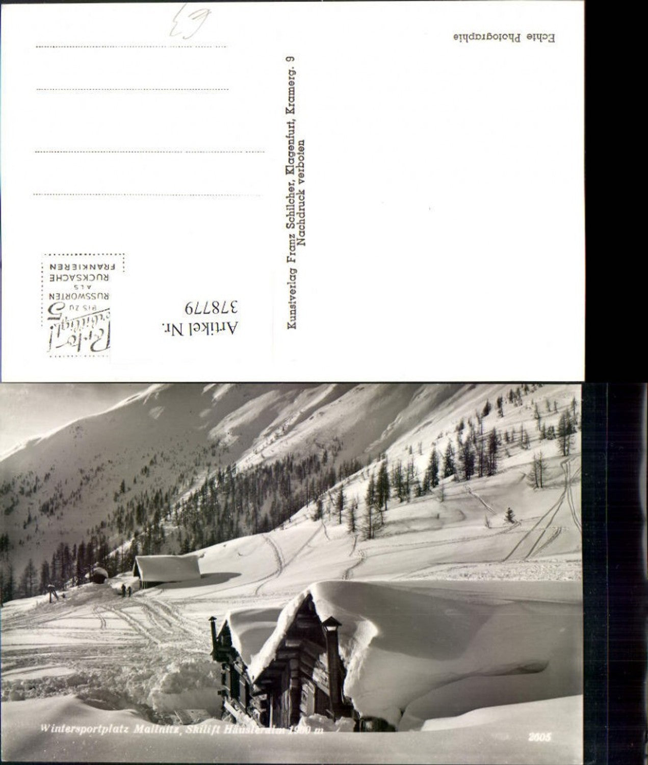 378779,Mallnitz Skilift Häusleralm Winterbild pub Franz Schilcher 2605