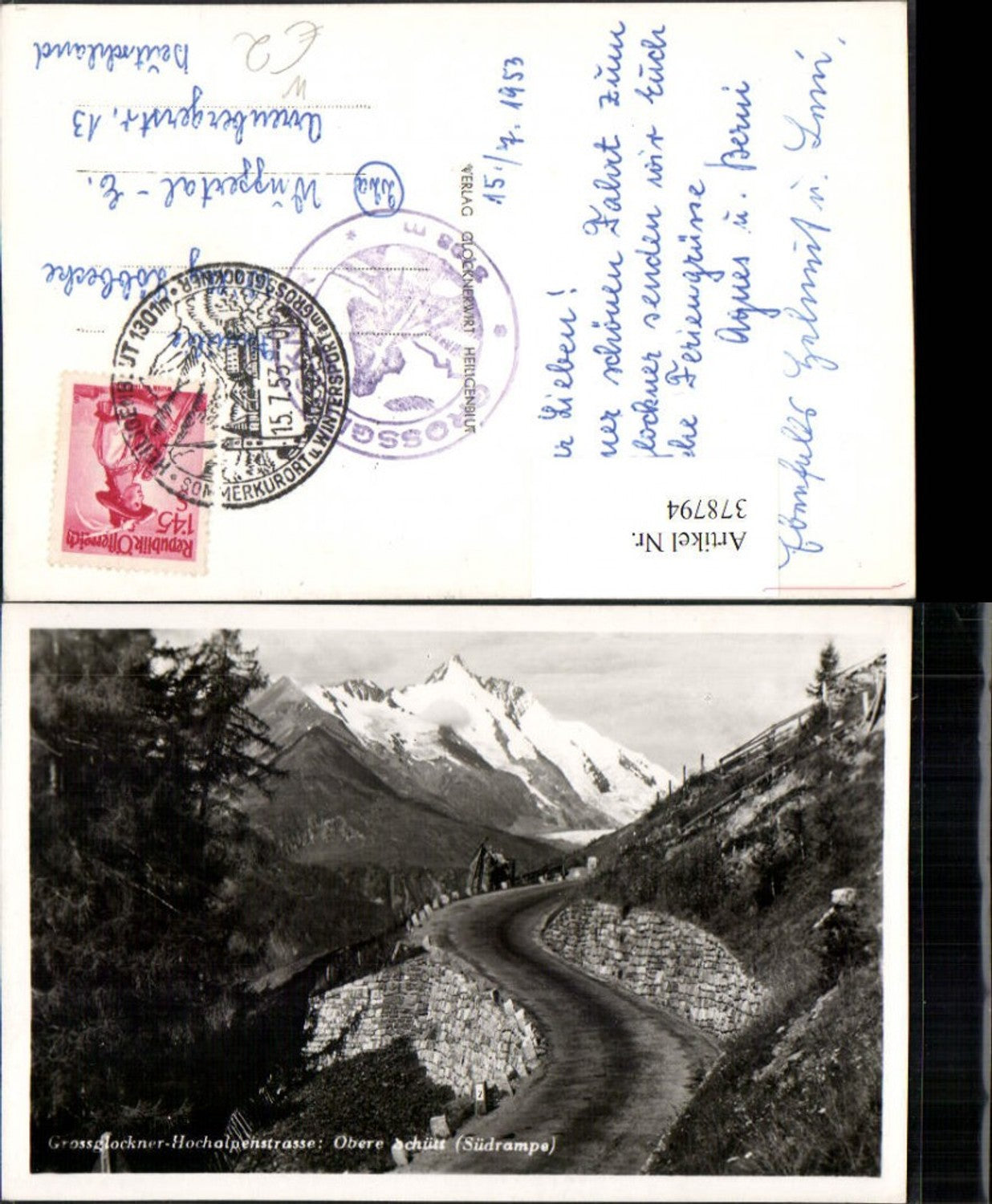 378794,Großglockner Hochalpenstraße b. Heiligenblut Oberer Schütt Bergkulisse