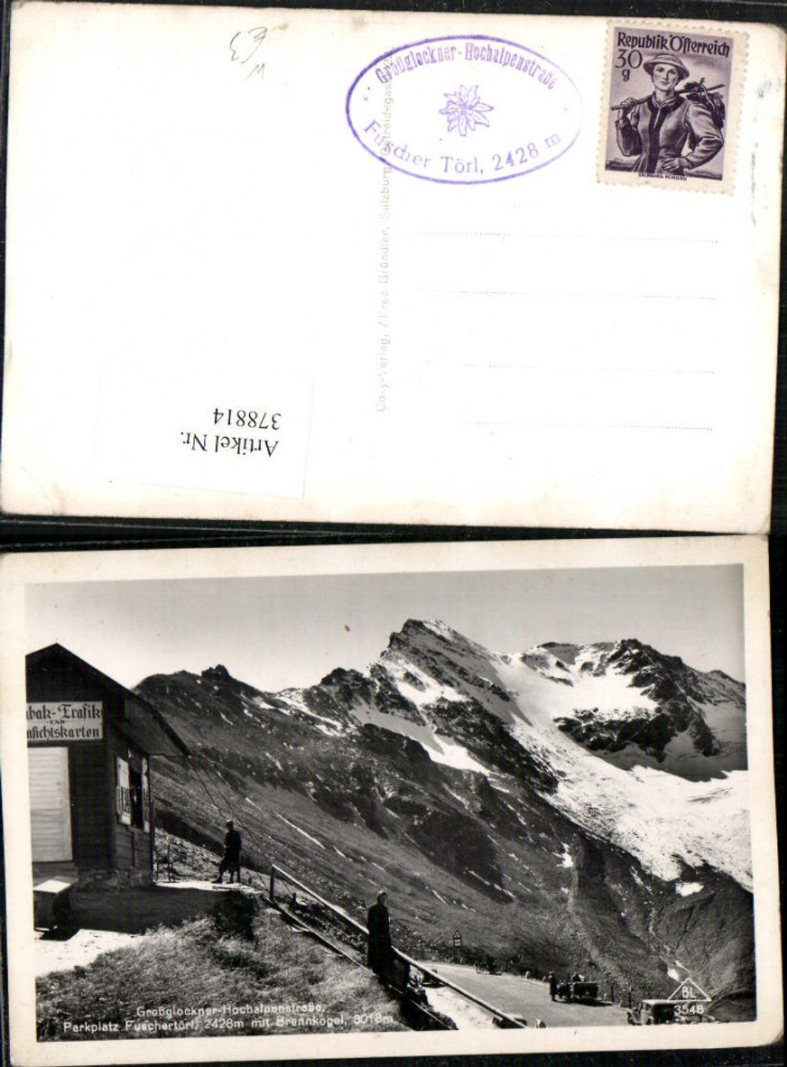 378814,Großglockner Hochalpenstraße b. Heiligenblut Parkplatz Fuschertörl Bergkulisse