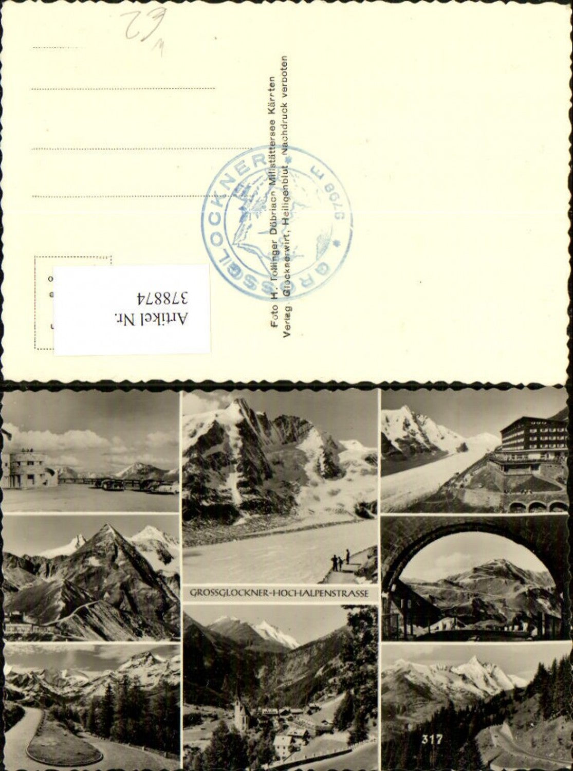 378874,Großglockner Hochalpenstraße b. Heiligenblut Totale Bergkulissen Mehrbildkarte