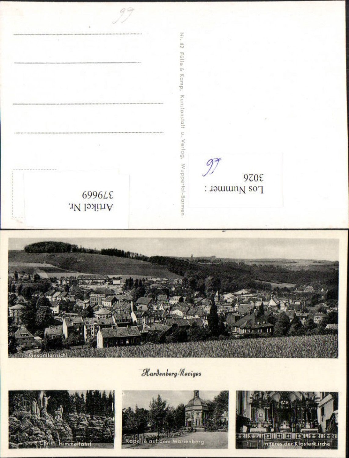 379669,Hardenberg Neviges b. Velbert Totale Kapelle am Marienberg Mehrbildkarte