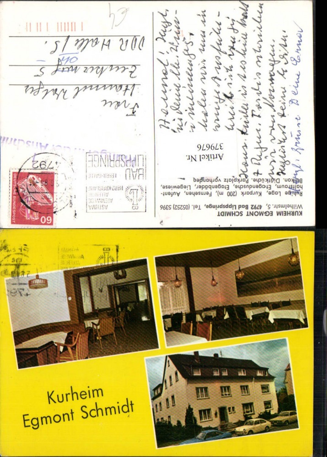 379676,Bad Lippspringe Kurheim Egmont Schmidt Mehrbildkarte