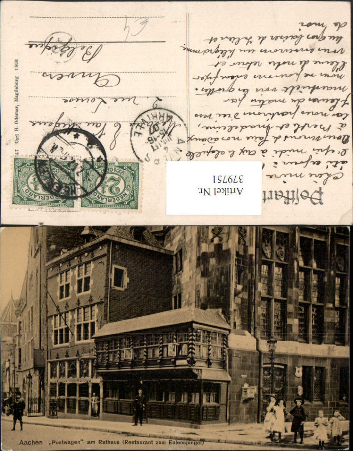 379751,Aachen Postwagen am Rathaus Restaurant am Eulenspiegel