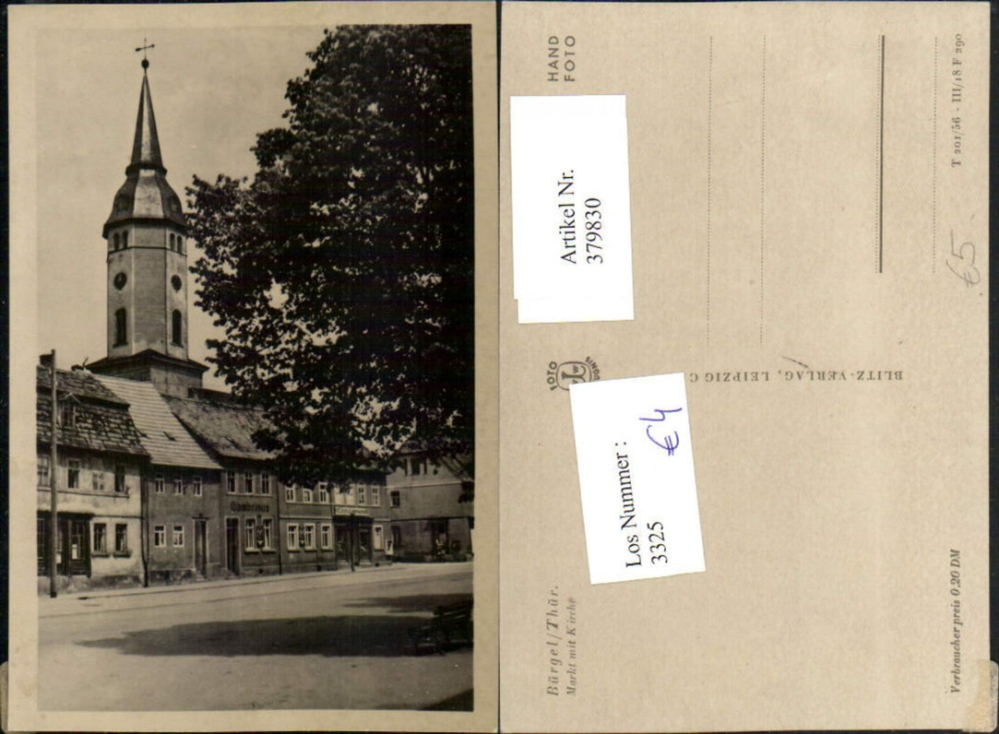 379830, Bürgel in Thuringia, market square with church tower